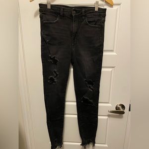 American Eagle black distressed jeans